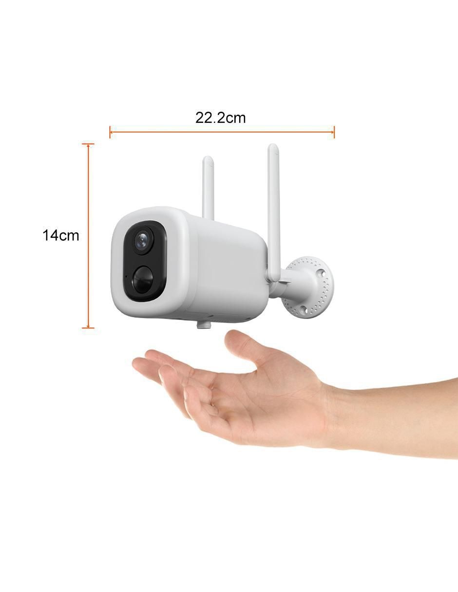Cámara Wi-Fi de seguridad inalámbrica 2K 120° con capacidad para grabar visión nocturna para interior y exterior 11