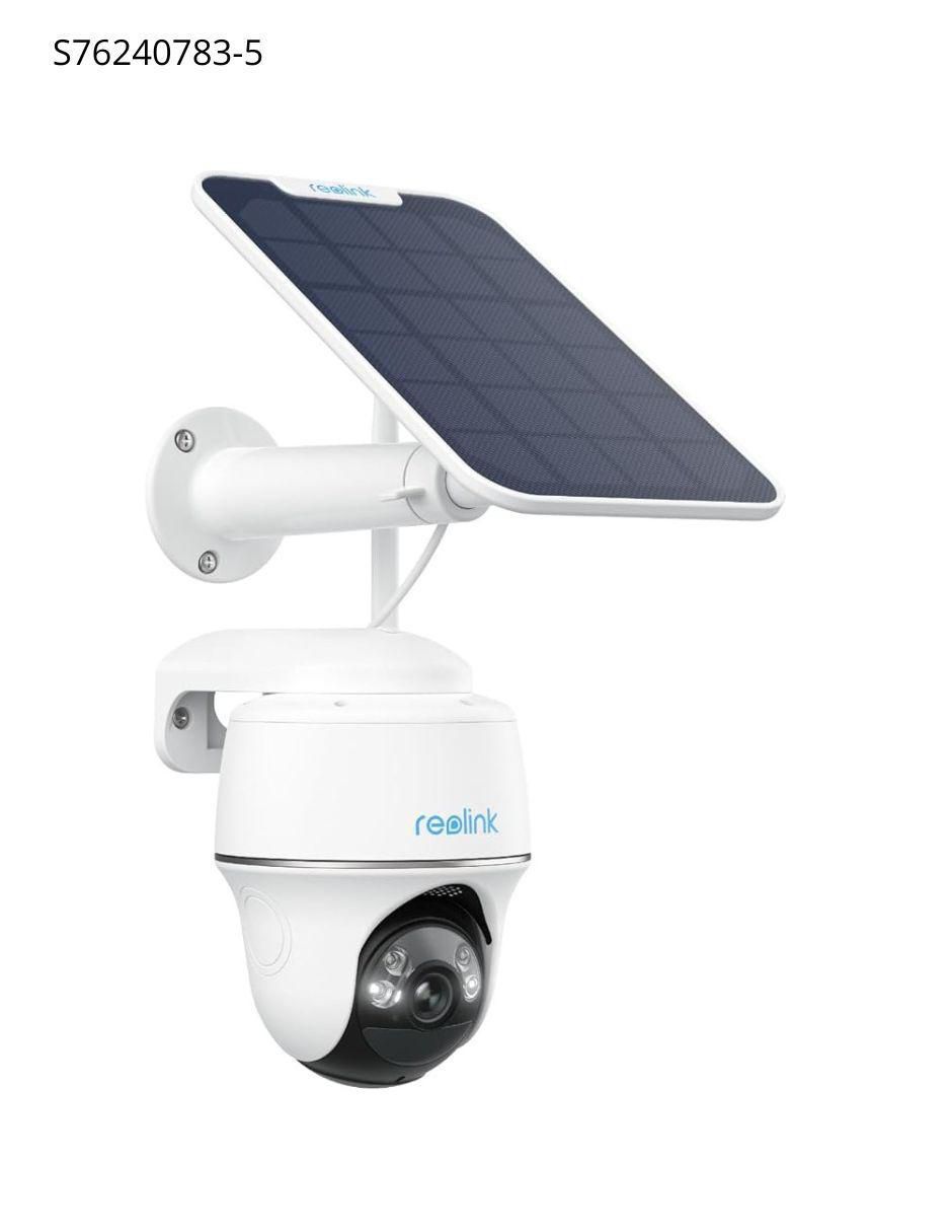 Cámara solar de seguridad alámbrica 2K 350° con capacidad para grabar visión nocturna para exterior 4