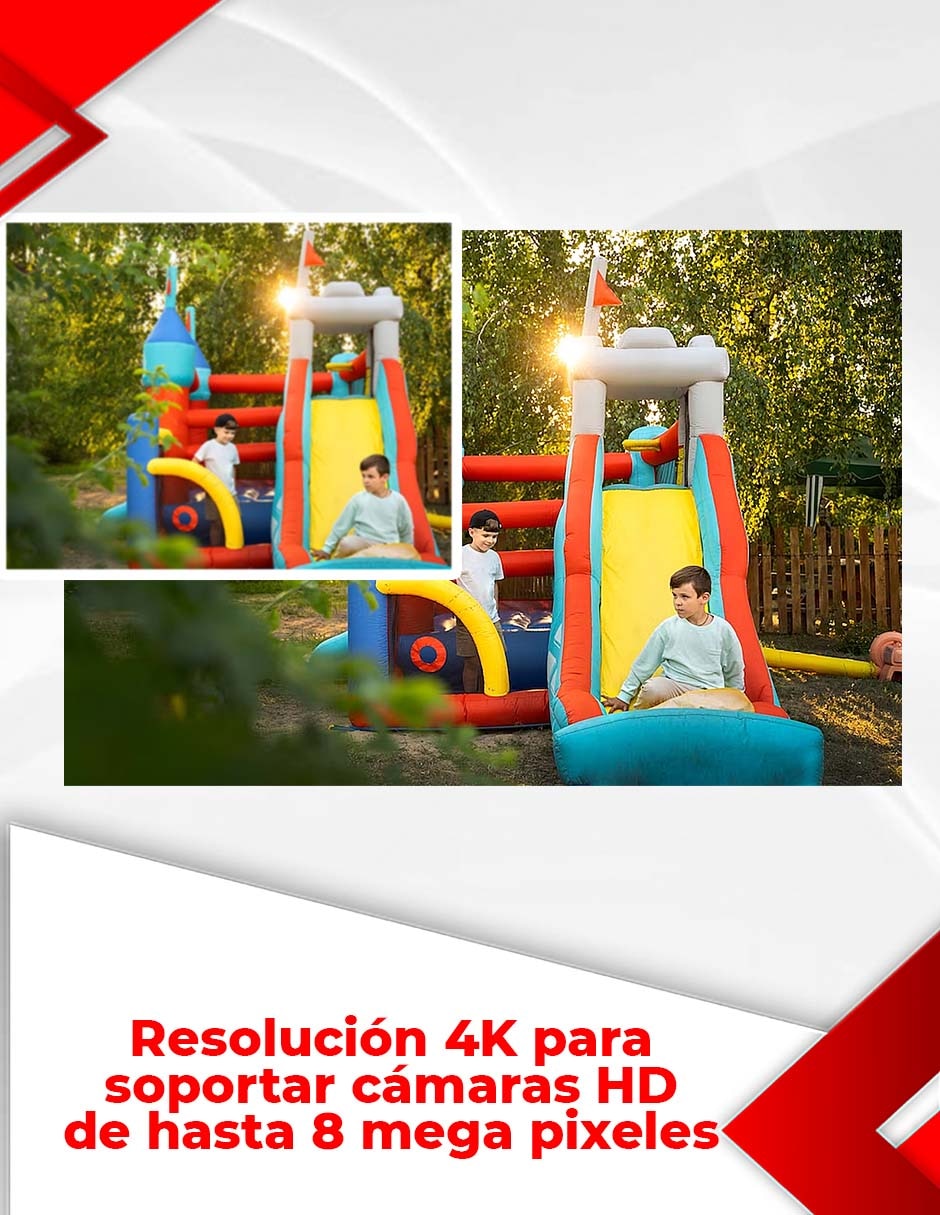 DVR 8 canales de seguridad alámbrica 4K/UHD con capacidad para grabar para interior 3