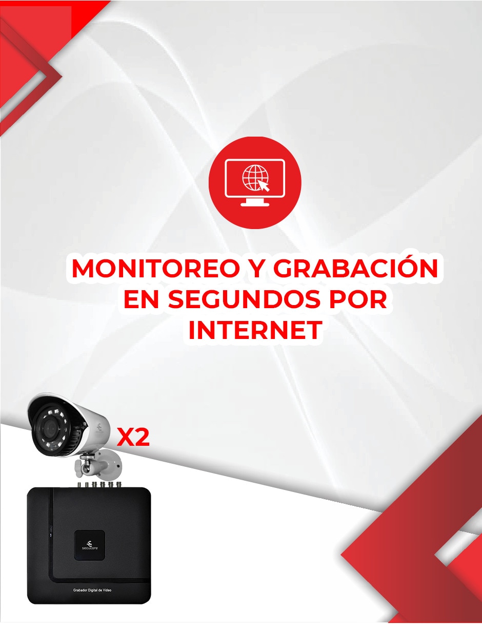 Kit 2 cámaras de seguridad alámbrica Full HD con capacidad para grabar visión nocturna para interior 4