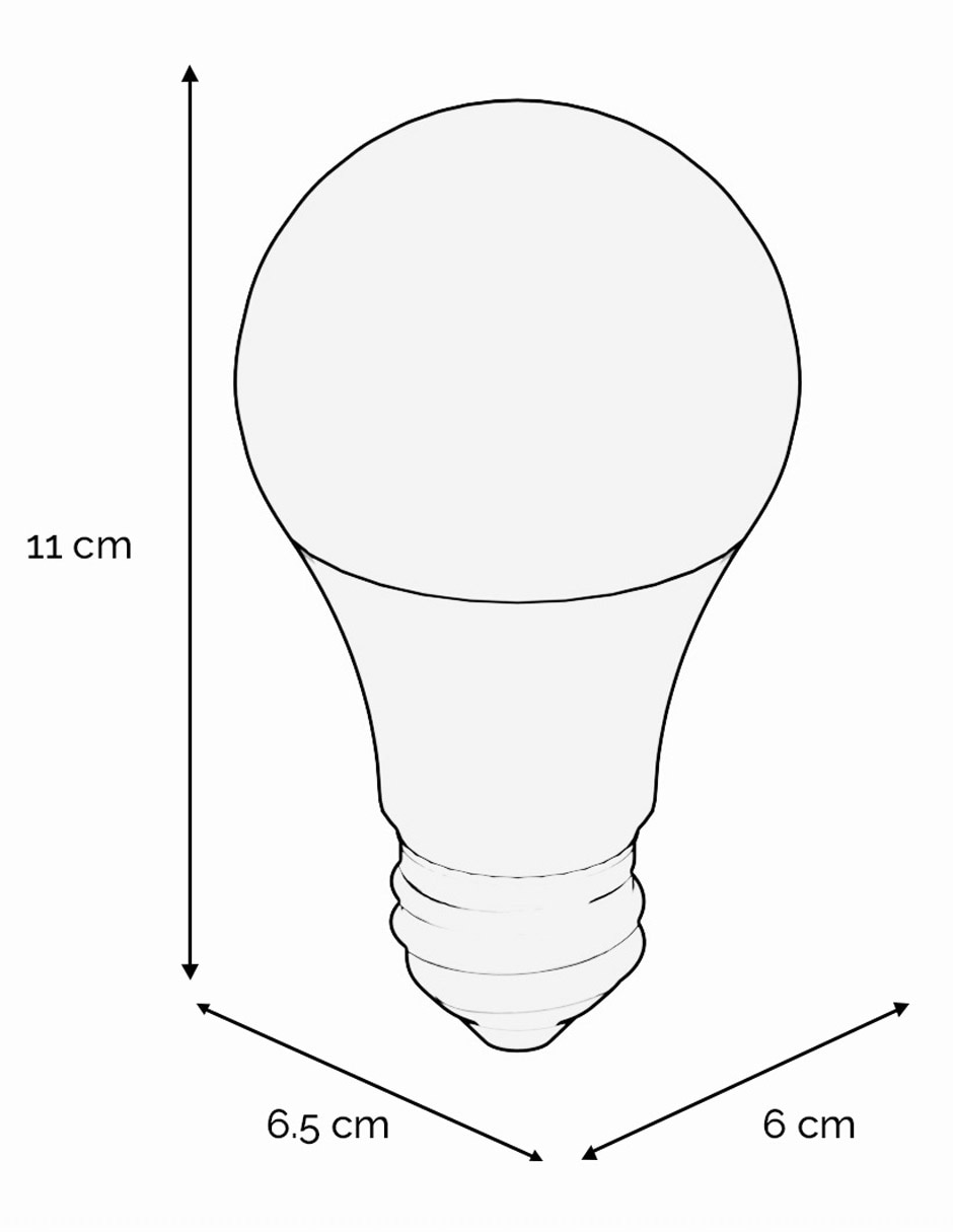 Foco smart 9 Watts de ilumnación 10