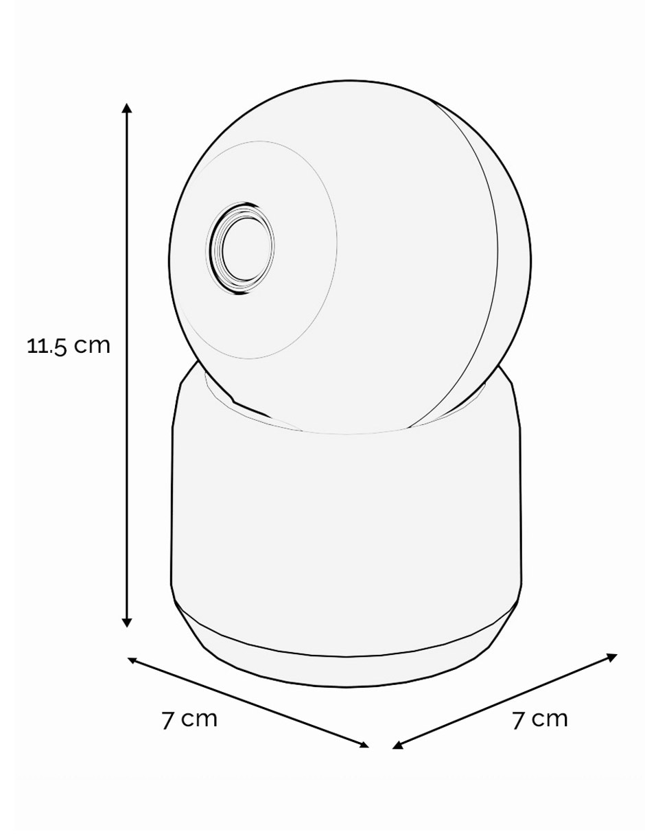 Cámara Wi-Fi de seguridad alámbrica HD 30° a 90° con capacidad para grabar visión nocturna para interior 11