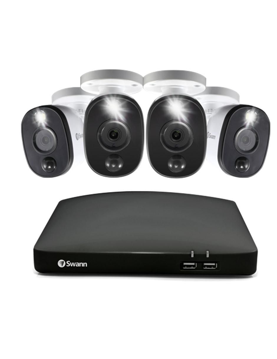 Kit 4 cámaras de seguridad alámbrica Full HD 90° con capacidad para grabar visión nocturna para interior y exterior Kit 4 cámaras de seguridad alámbrica Full HD 90° con capacidad para grabar visión nocturna para interior y exterior