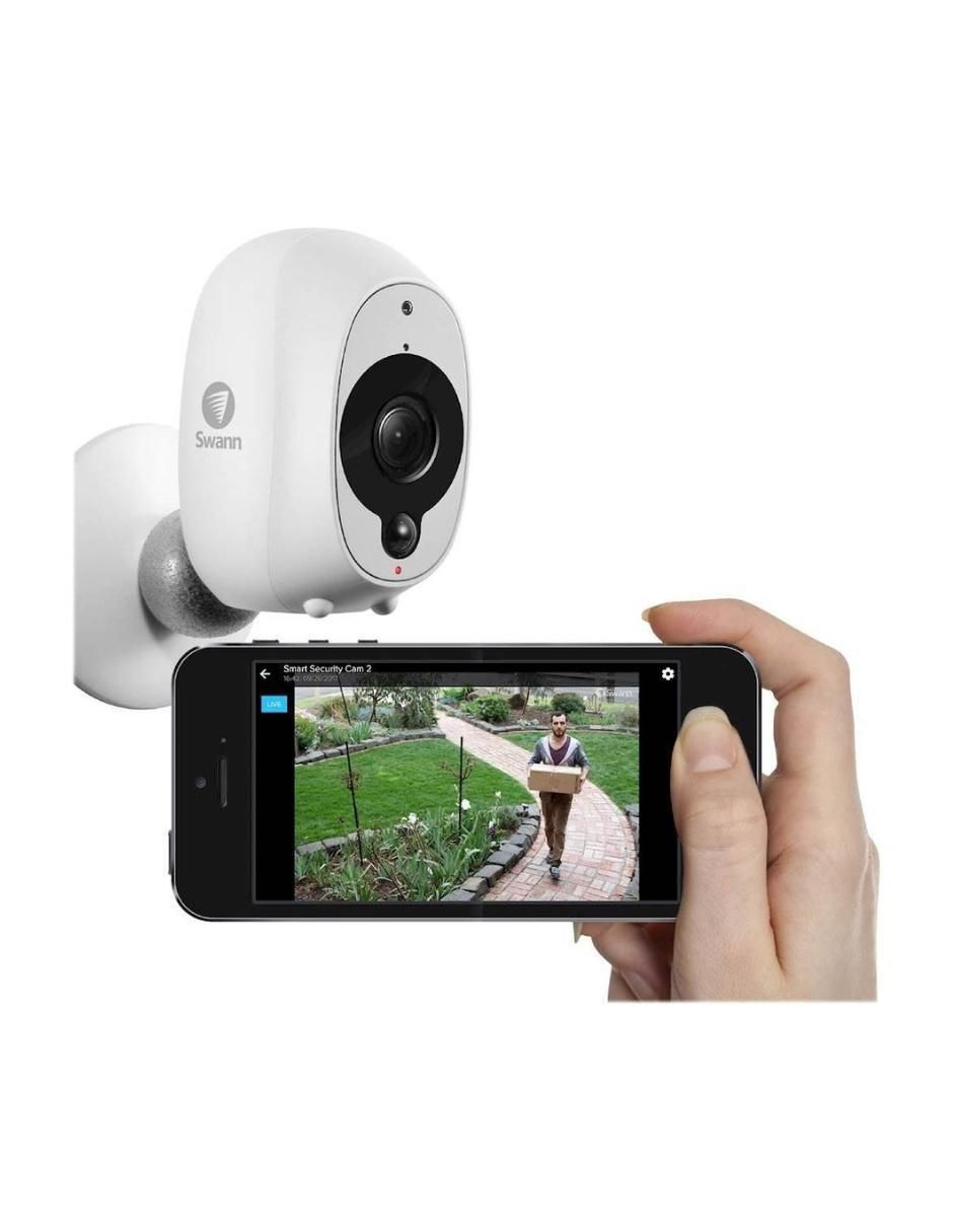 Cámara individual de seguridad inalámbrica Full HD 120° con capacidad para grabar visión nocturna para interior y exterior 2
