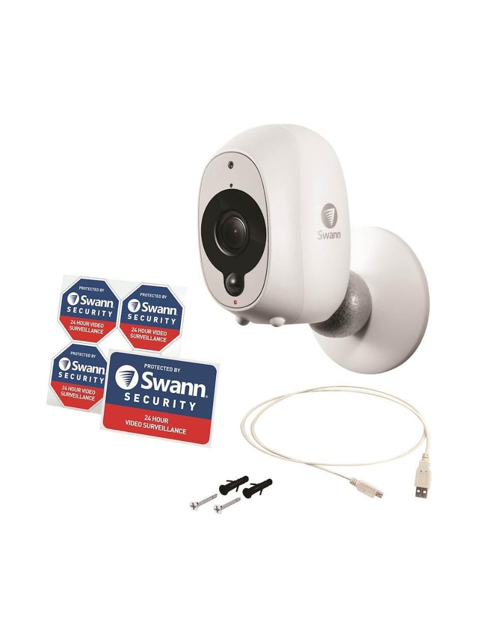 Cámara individual de seguridad inalámbrica Full HD 120° con capacidad para grabar visión nocturna para interior y exterior 4