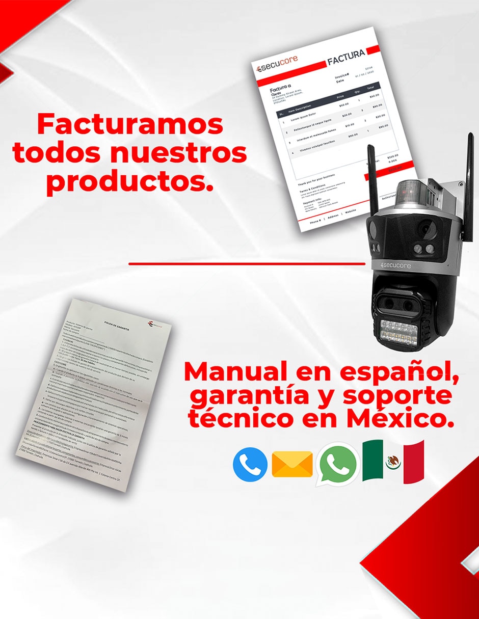 Cámara Wi-Fi de seguridad inalámbrica 2K 350° con capacidad para grabar visión nocturna para interior y exterior 2