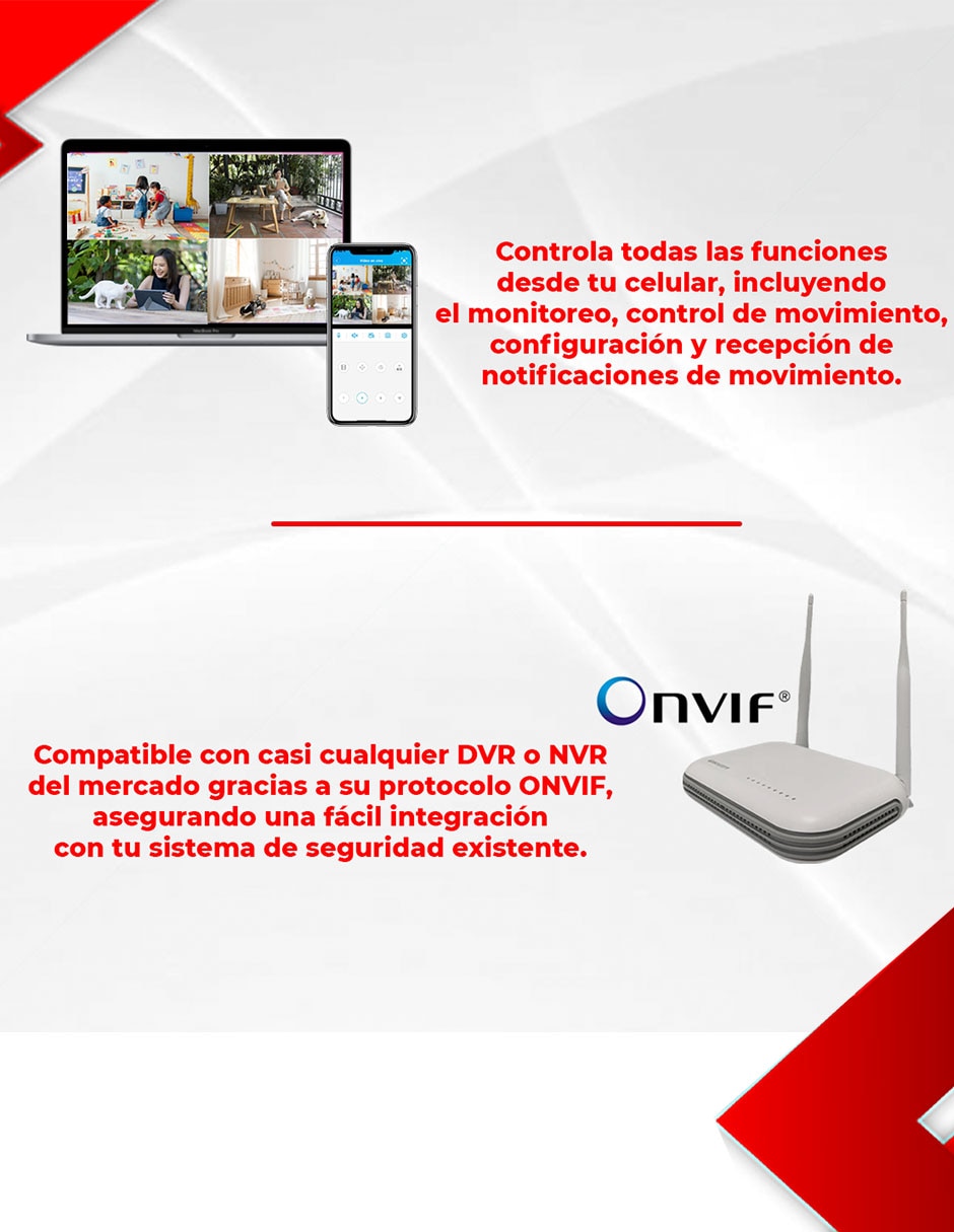 Cámara Wi-Fi de seguridad inalámbrica 2K 350° con capacidad para grabar visión nocturna para interior y exterior 4