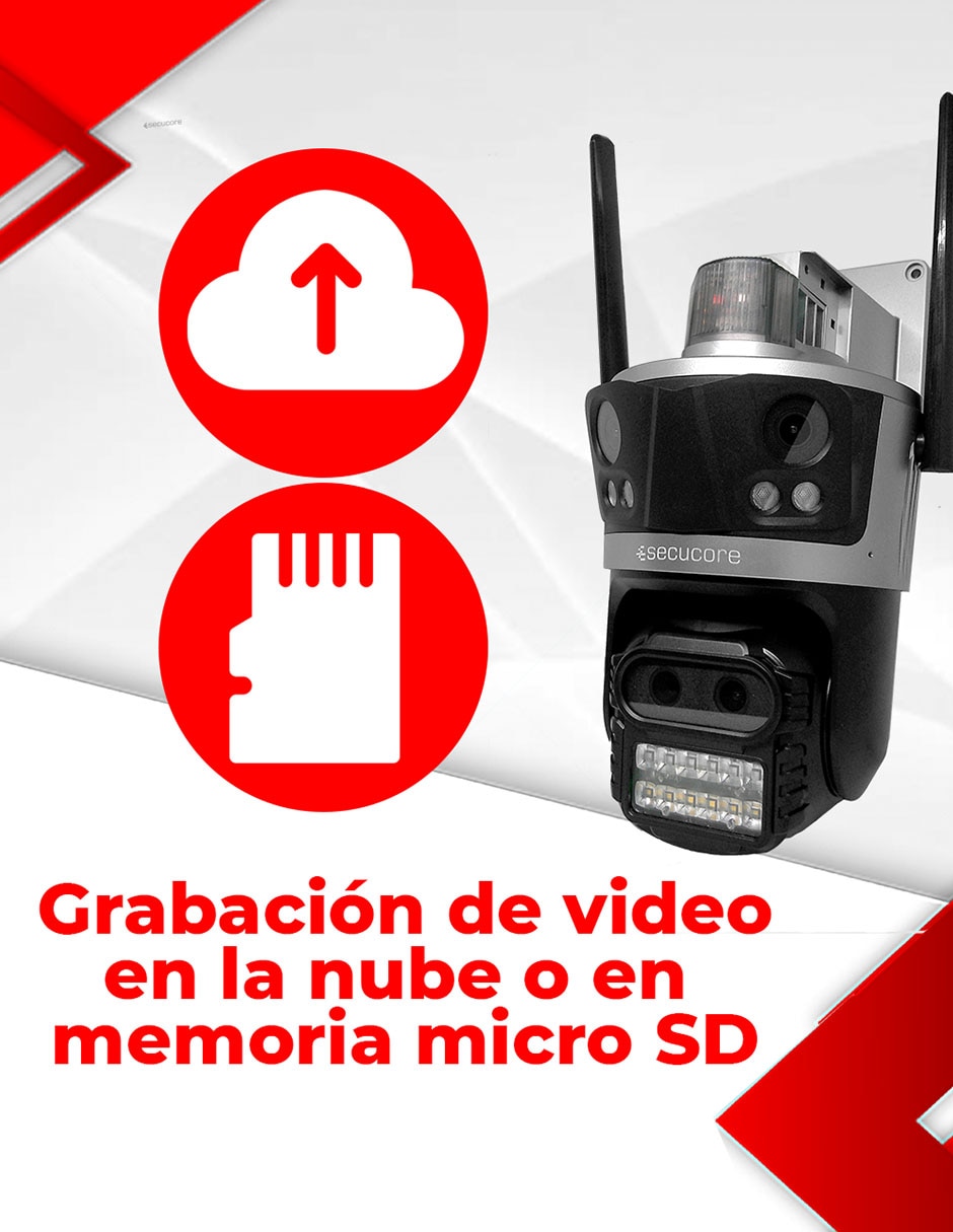 Cámara Wi-Fi de seguridad inalámbrica 2K 350° con capacidad para grabar visión nocturna para interior y exterior 5