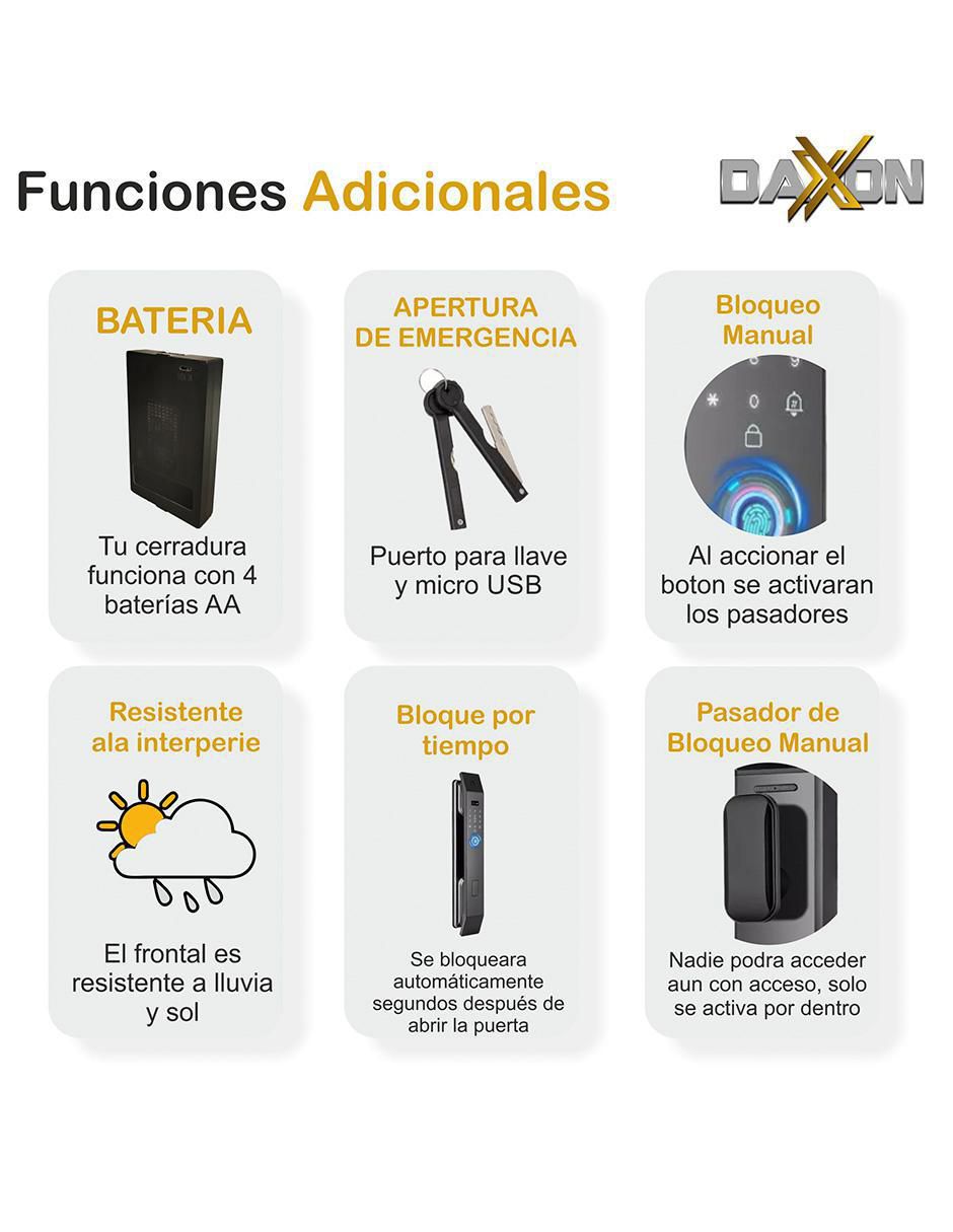 Cerradura digital Z3000 biométrica 5