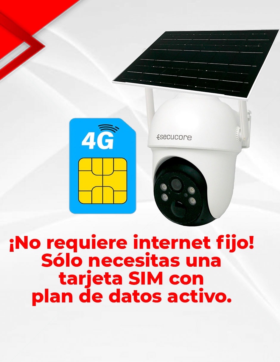 Cámara solar 4G de seguridad inalámbrica 2K 75° con capacidad para grabar visión nocturna para exterior 3