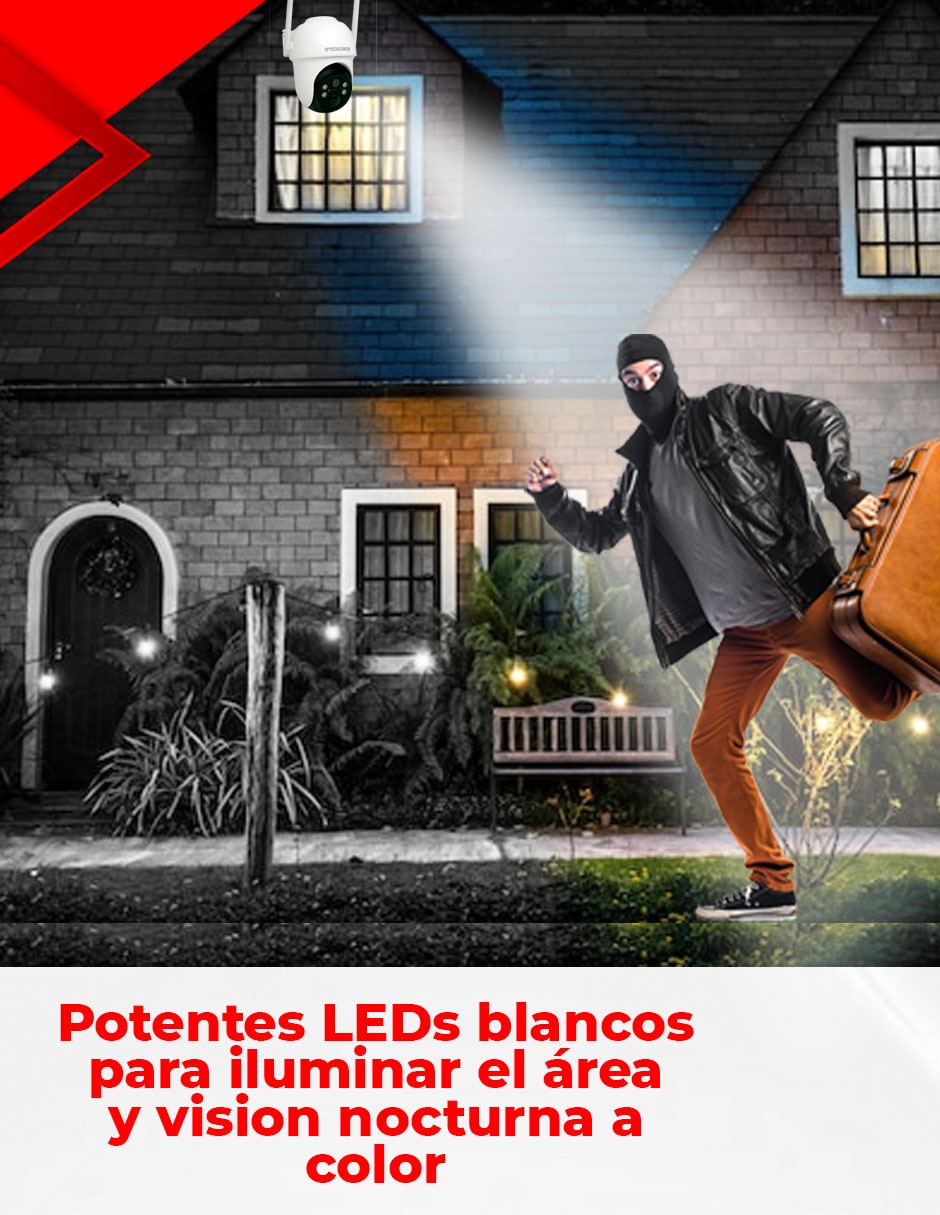 Cámara solar 4G de seguridad inalámbrica 2K 75° con capacidad para grabar visión nocturna para exterior 6