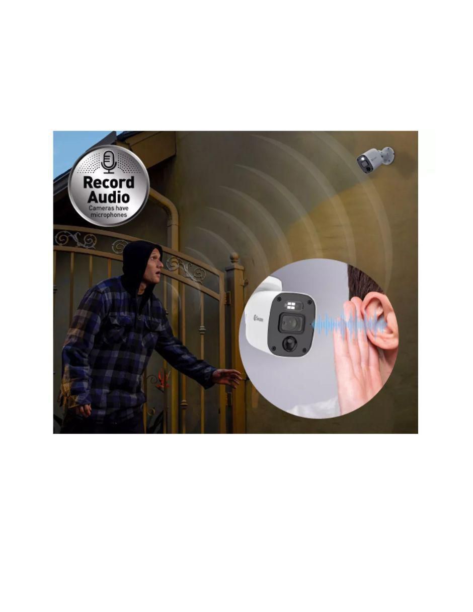 Kit 4 cámaras de seguridad alámbrica Full HD 90° con capacidad para grabar visión nocturna para interior y exterior 3