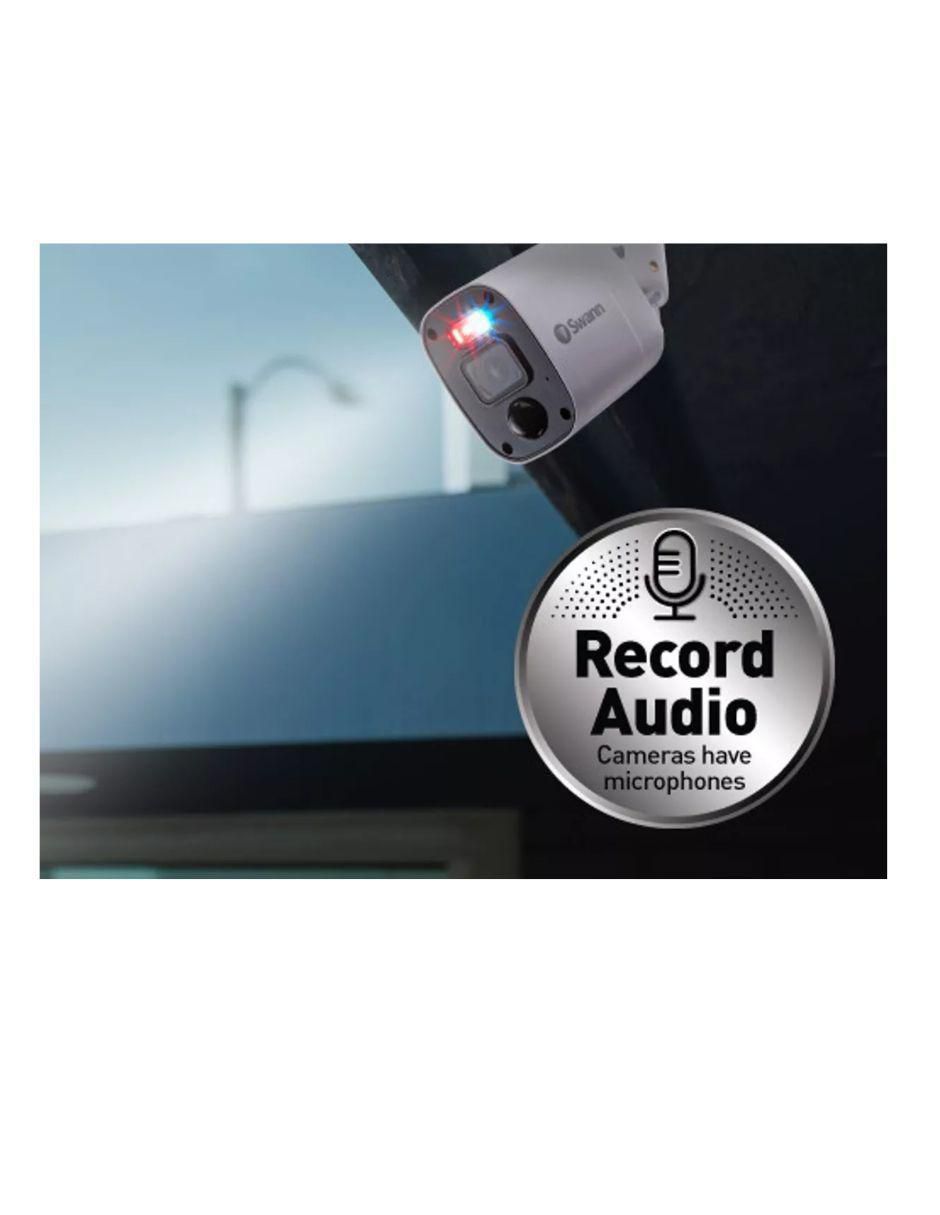 Kit 4 cámaras de seguridad alámbrica Full HD 90° con capacidad para grabar visión nocturna para interior y exterior 4
