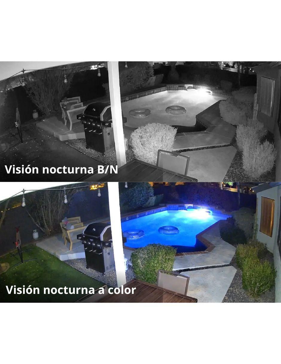 Cámara individual de seguridad alámbrica 2K 120° con capacidad para grabar visión nocturna para interior y exterior 4