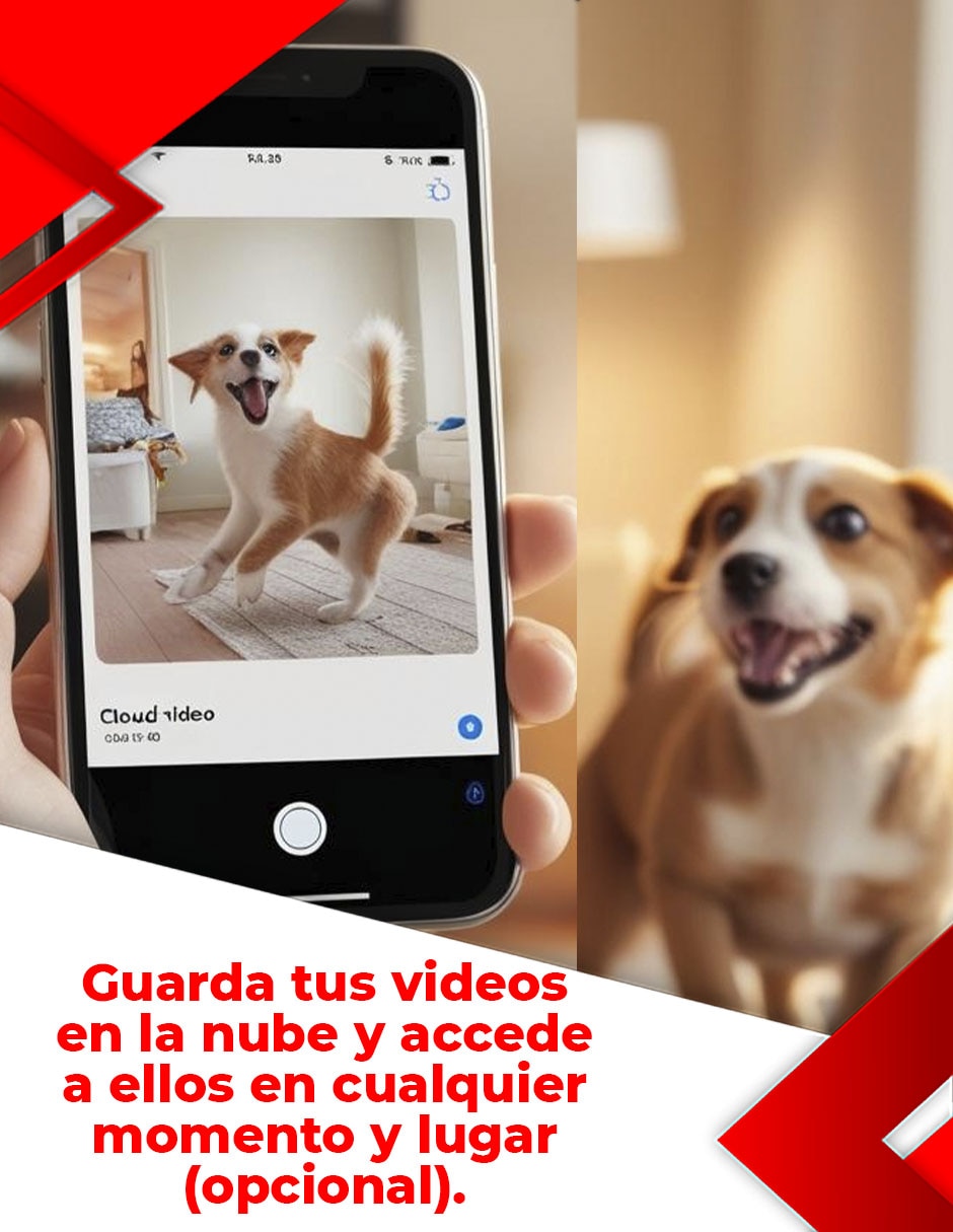 Cámara Wi-Fi de seguridad inalámbrica Full HD 75° con capacidad para grabar visión nocturna para interior 8