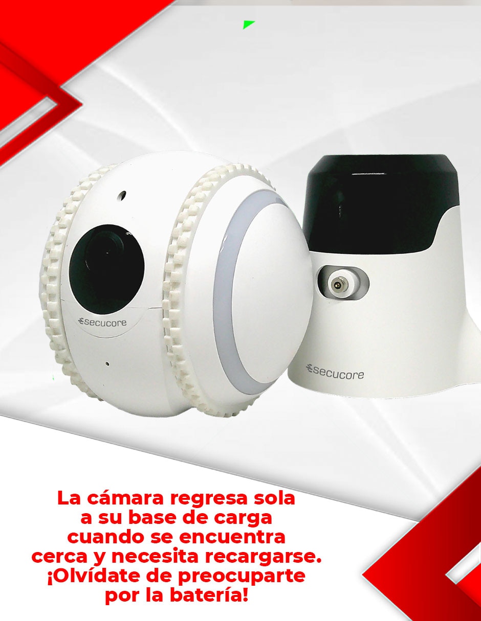 Cámara Wi-Fi de seguridad inalámbrica Full HD 75° con capacidad para grabar visión nocturna para interior 9