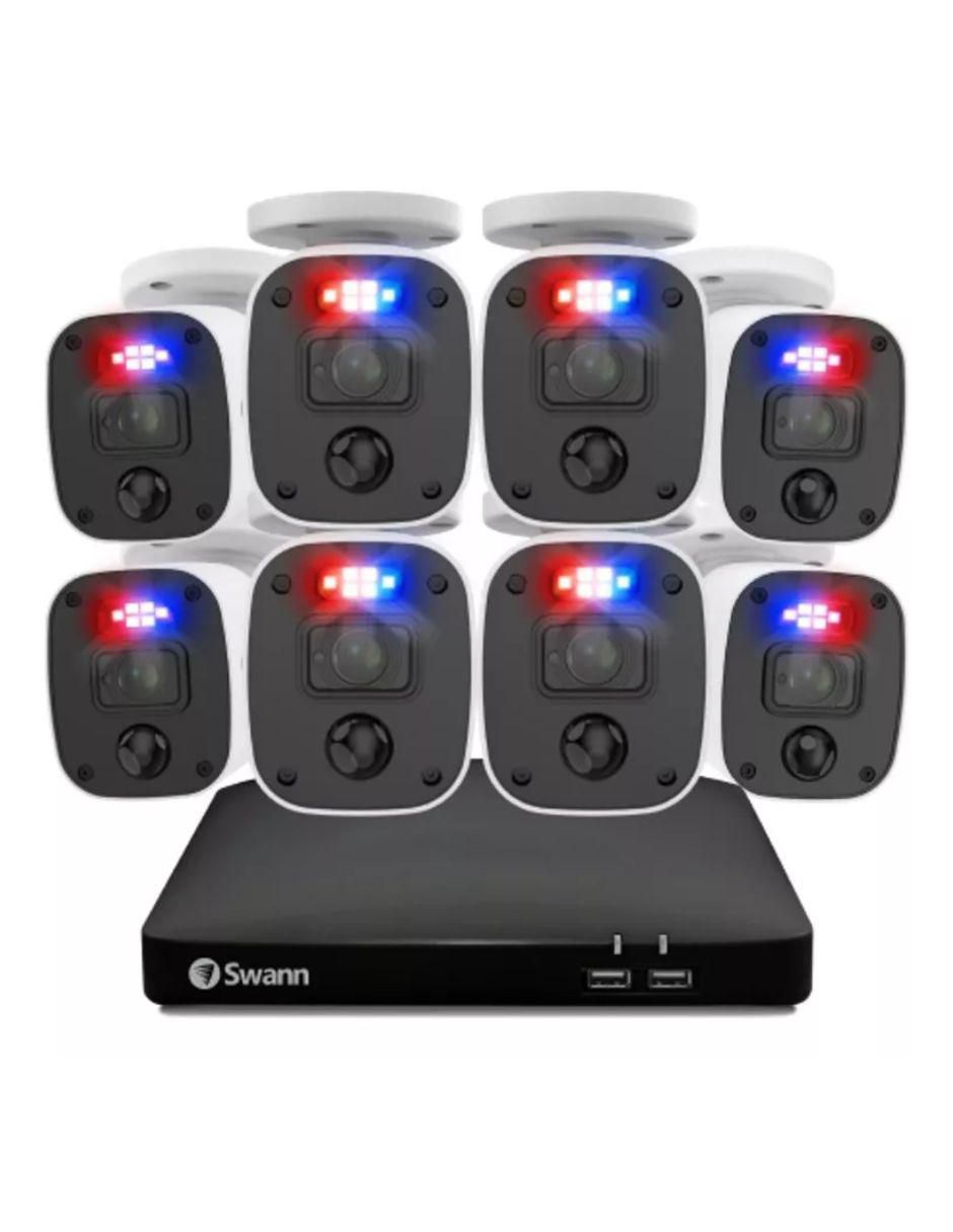 Kit 8 cámaras de seguridad alámbrica 4K/UHD 90° con capacidad para grabar visión nocturna para interior y exterior Kit 8 cámaras de seguridad alámbrica 4K/UHD 90° con capacidad para grabar visión nocturna para interior y exterior
