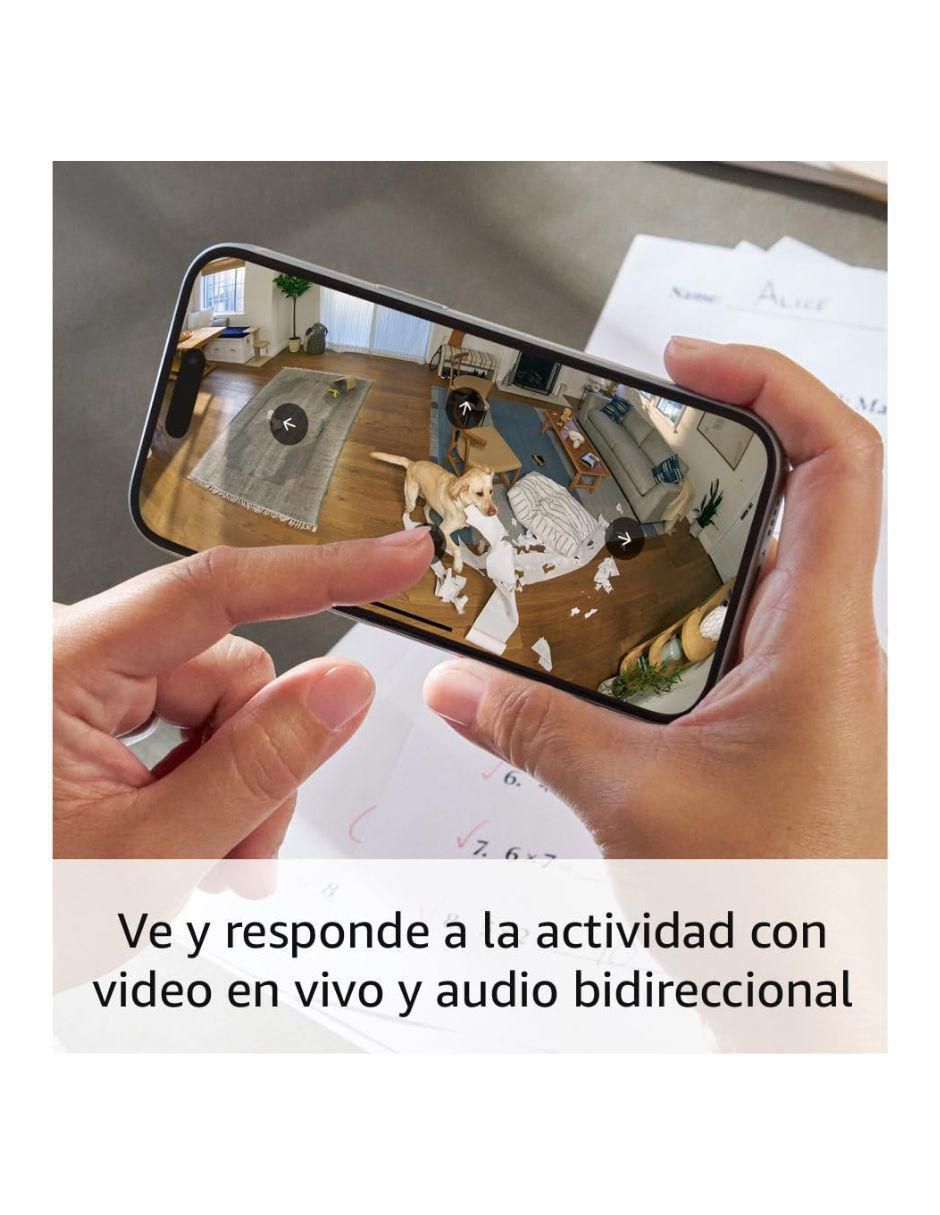 Cámara individual de seguridad alámbrica HD 360° con capacidad para grabar visión nocturna para interior 4