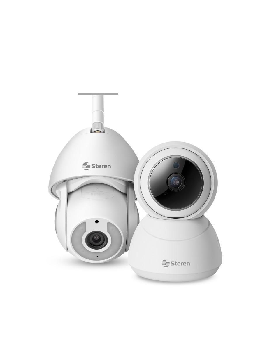 Kit 2 cámaras de seguridad inalámbrica HD 80° con capacidad para grabar visión nocturna para interior