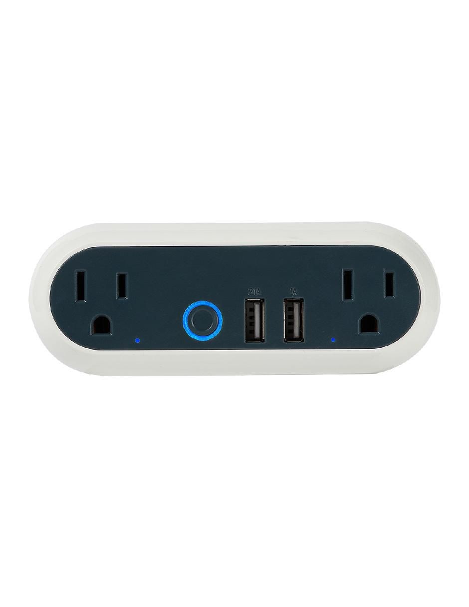 Multicontacto Smart Intensity de 2 salidas y 2 puertos USB