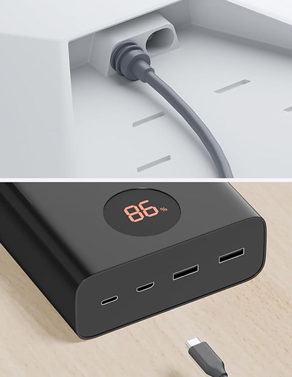 Cable barril DC a tipo USB C de 1 m 2
