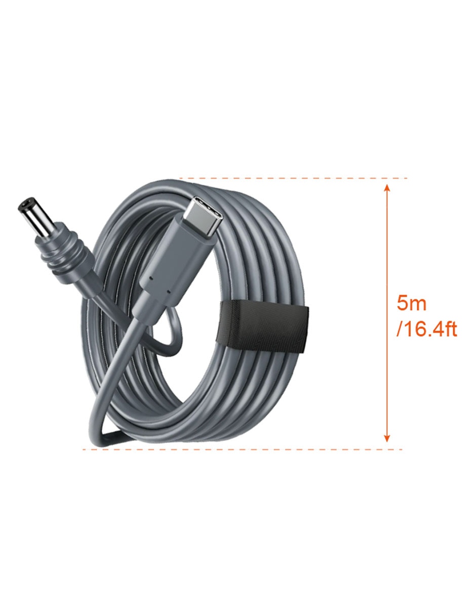 Cable barril DC a tipo USB C de 1 m 9