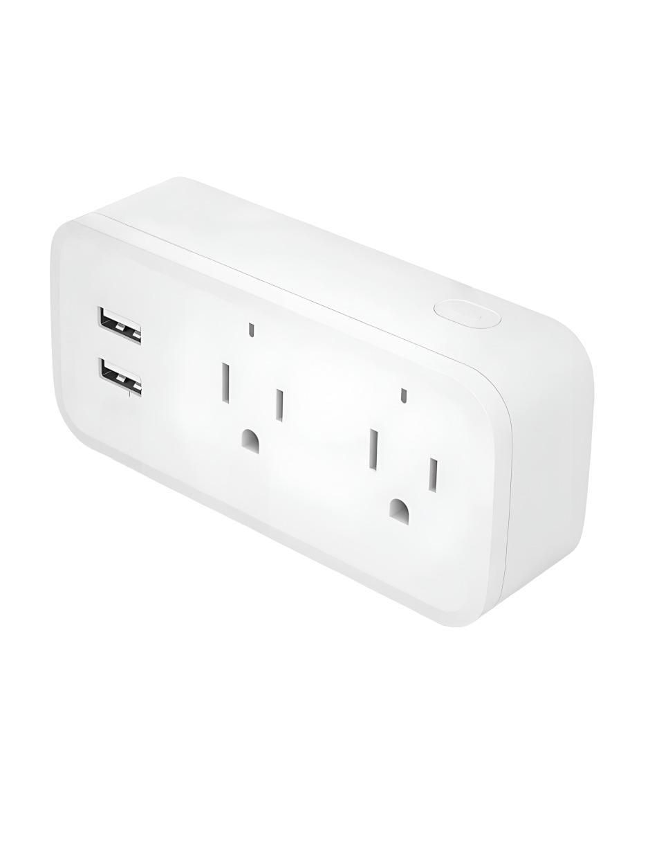 Multicontacto Smart de 2 salidas y 2 puertos USB