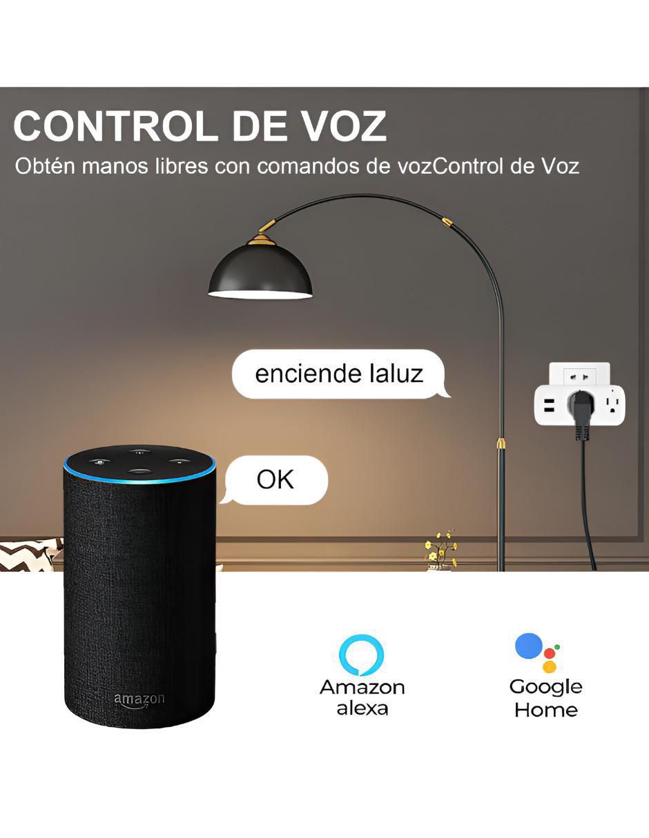 Multicontacto Smart de 2 salidas y 2 puertos USB 2