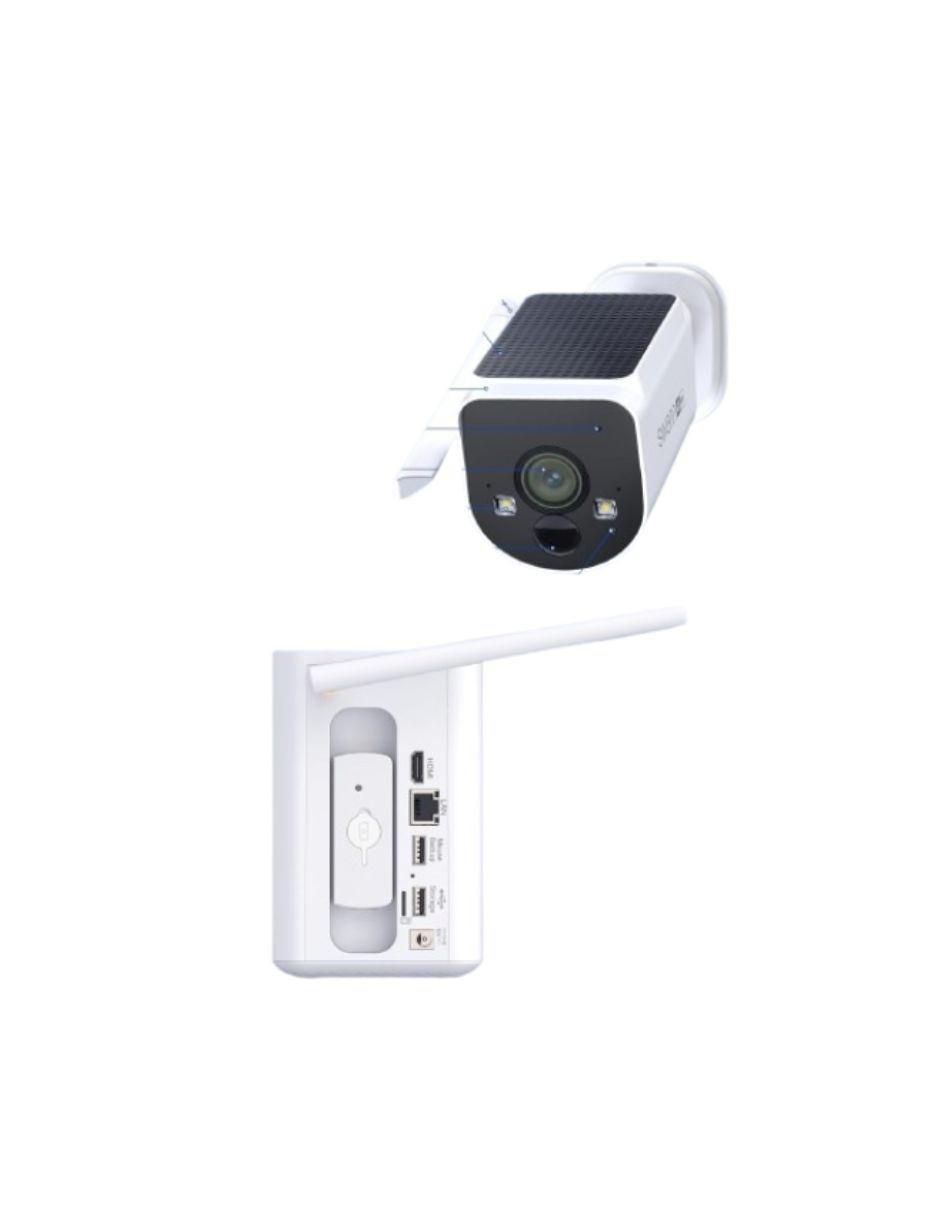 Cámara solar de seguridad inalámbrica 4K/UHD 110° con capacidad para grabar visión nocturna para interior y exterior 6