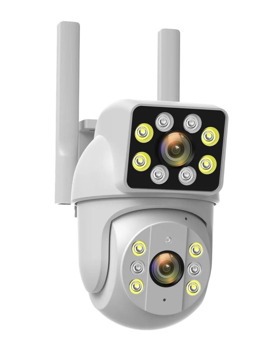 Cámara Wi-Fi de seguridad inalámbrica Full HD 350° con capacidad para grabar para interior y exterior