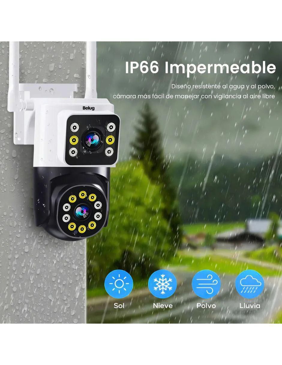 Cámara individual de seguridad con visión nocturna inalámbrica HD 90° con capacidad de grabar para exterior 2