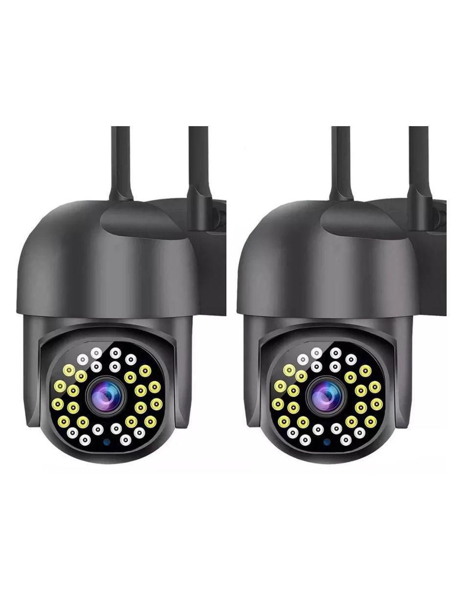 Kit 2 cámaras de seguridad inalámbrica Full HD 360° con capacidad de grabar para exterior