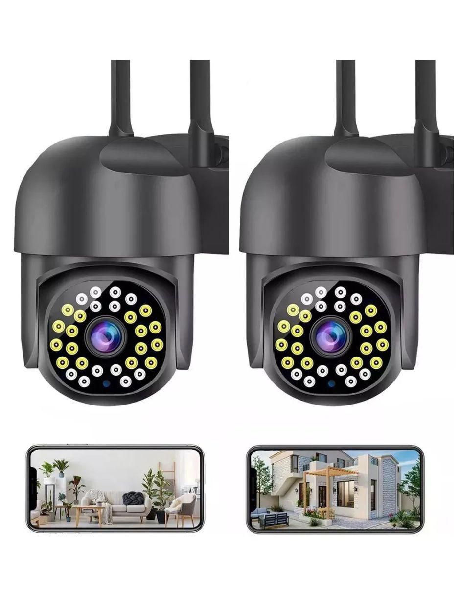 Kit 2 cámaras de seguridad inalámbrica Full HD 360° con capacidad de grabar para exterior 3