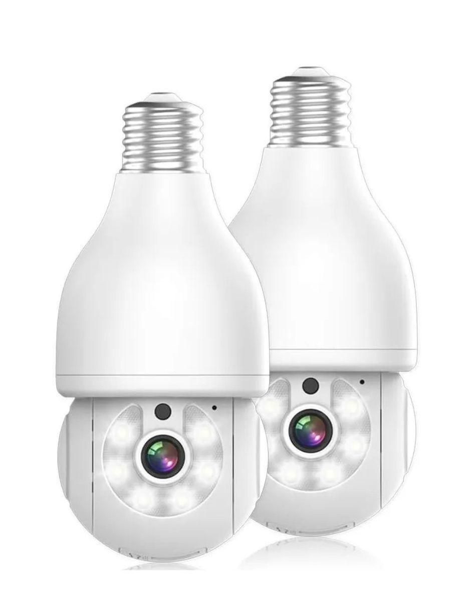 Kit 2 cámaras de seguridad inalámbrica full hd 360° con capacidad para grabar con vision nocturna para exterior