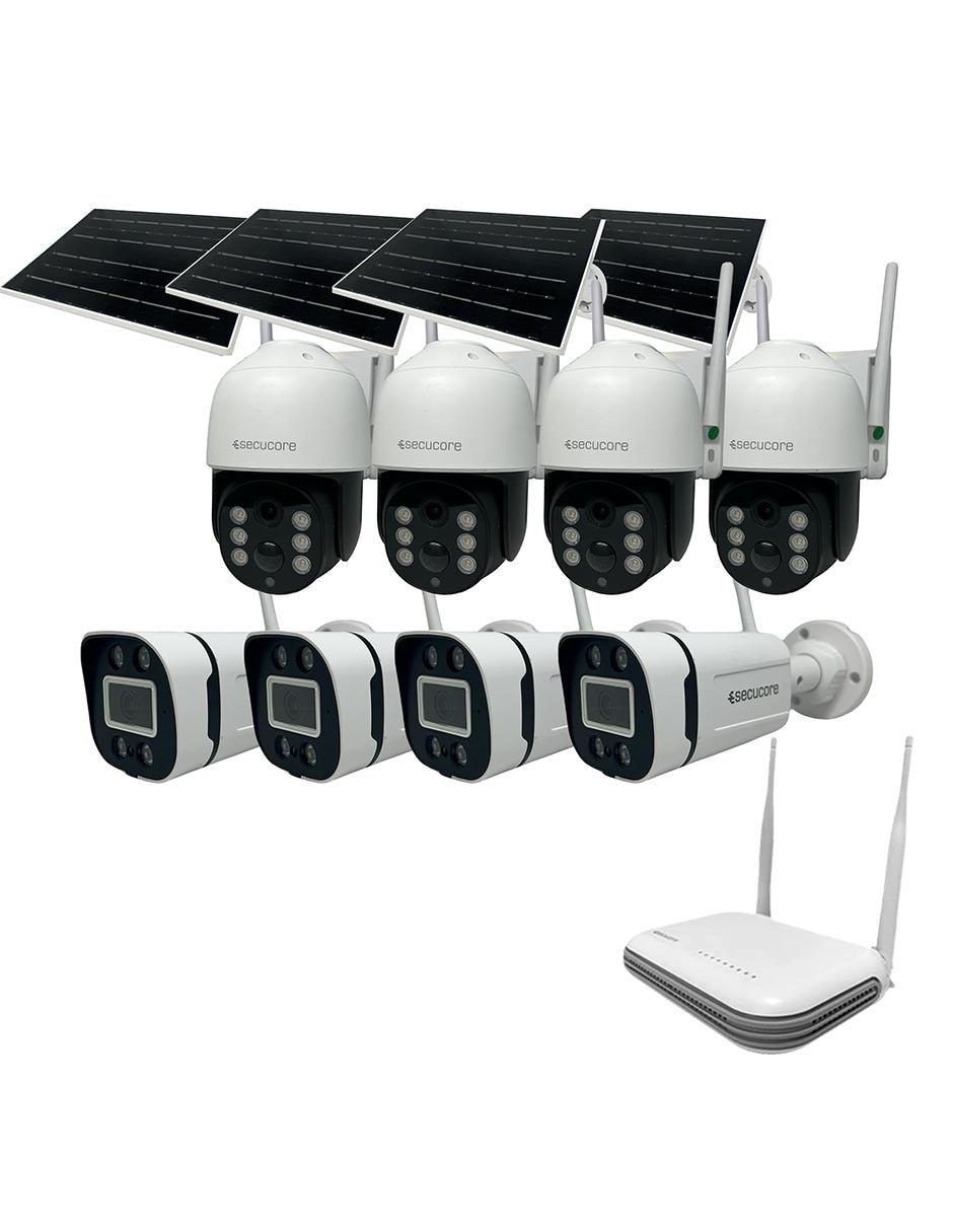 Kit 8 cámaras de seguridad Inalámbrica 2K 160/170 ​con capacidad de graba y visión nocturna para interior y exterior 1