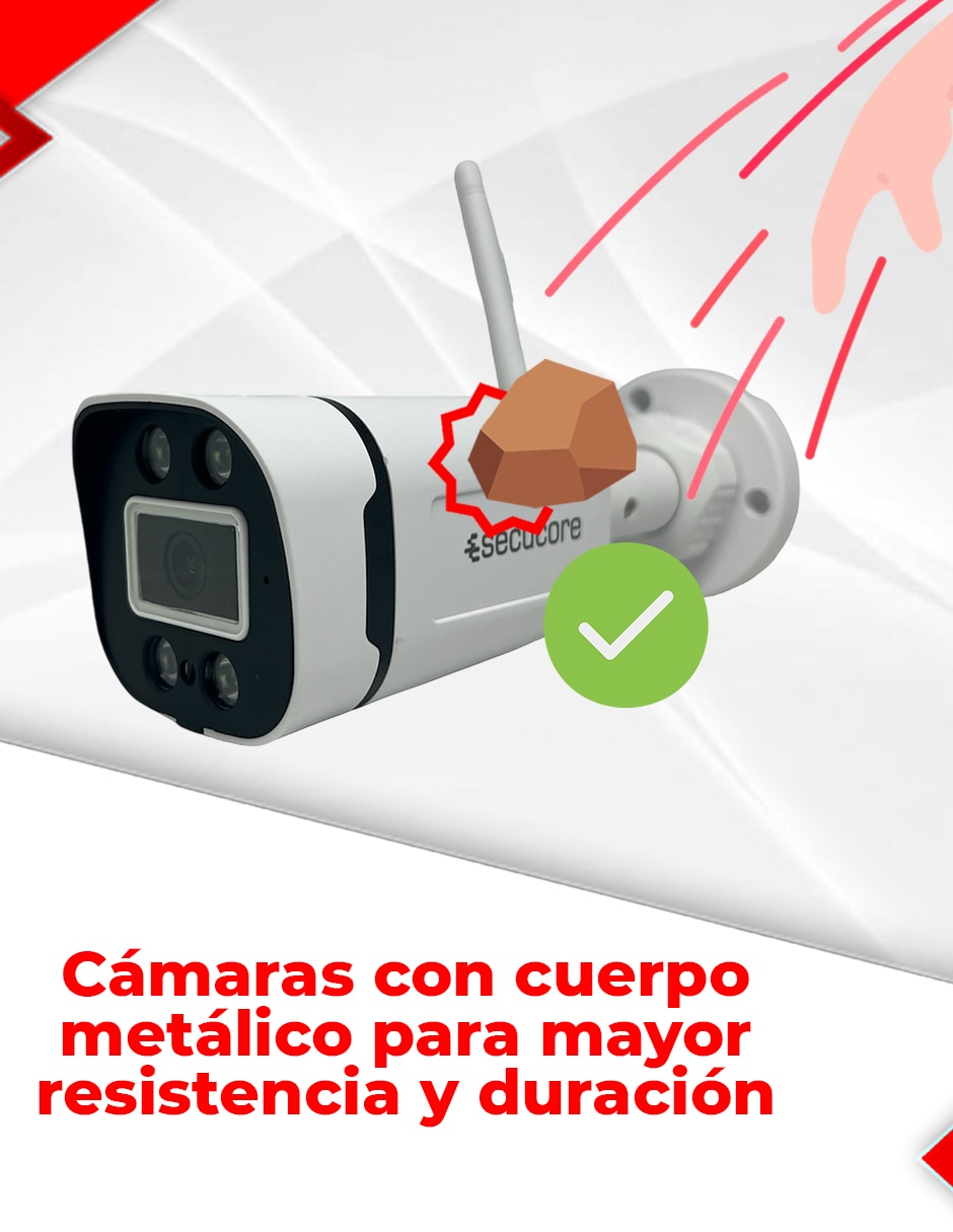 Kit 8 cámaras de seguridad Inalámbrica 2K 160/170 ​con capacidad de graba y visión nocturna para interior y exterior 10