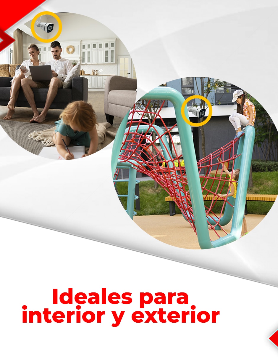 Kit 8 cámaras de seguridad Inalámbrica 2K 160/170 ​con capacidad de graba y visión nocturna para interior y exterior 11