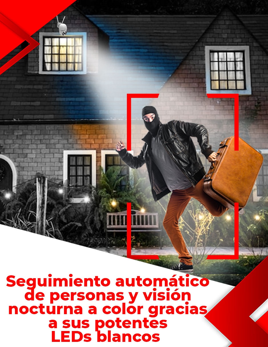 Kit 8 cámaras de seguridad Inalámbrica 2K 160/170 ​con capacidad de graba y visión nocturna para interior y exterior 4