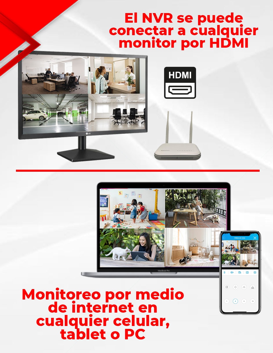 Kit 8 cámaras de seguridad Inalámbrica 2K 160/170 ​con capacidad de graba y visión nocturna para interior y exterior 6