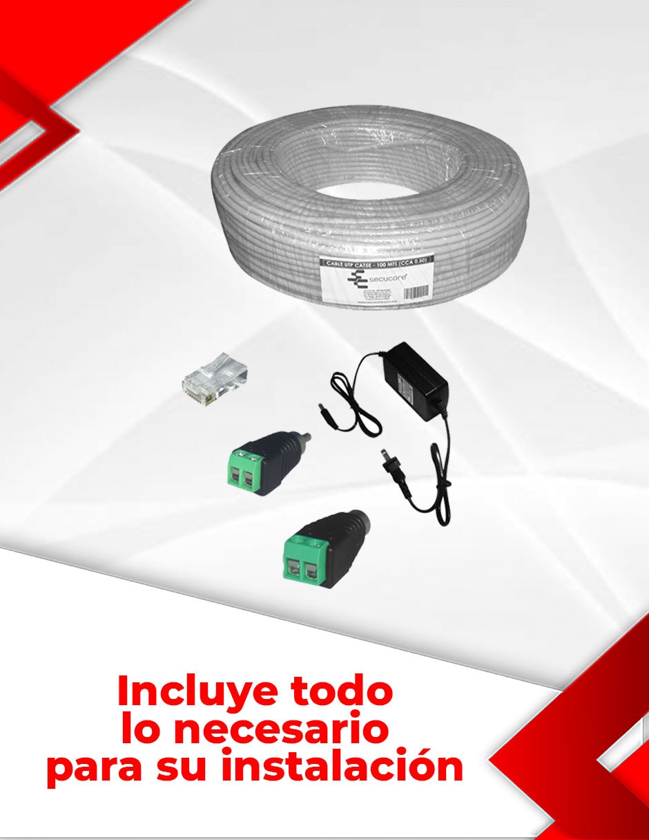 Kit 16 cámaras de seguridad Alámbrica Full HD 70° con capacidad de grabar y visión nocturna para interior y exterior 7