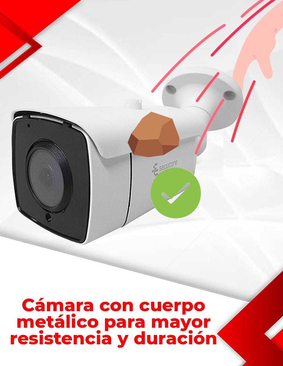 Kit 16 cámaras de seguridad Alámbrica 2K 70 ​con capacidad de grabar y visión nocturna para interior y exterior 6