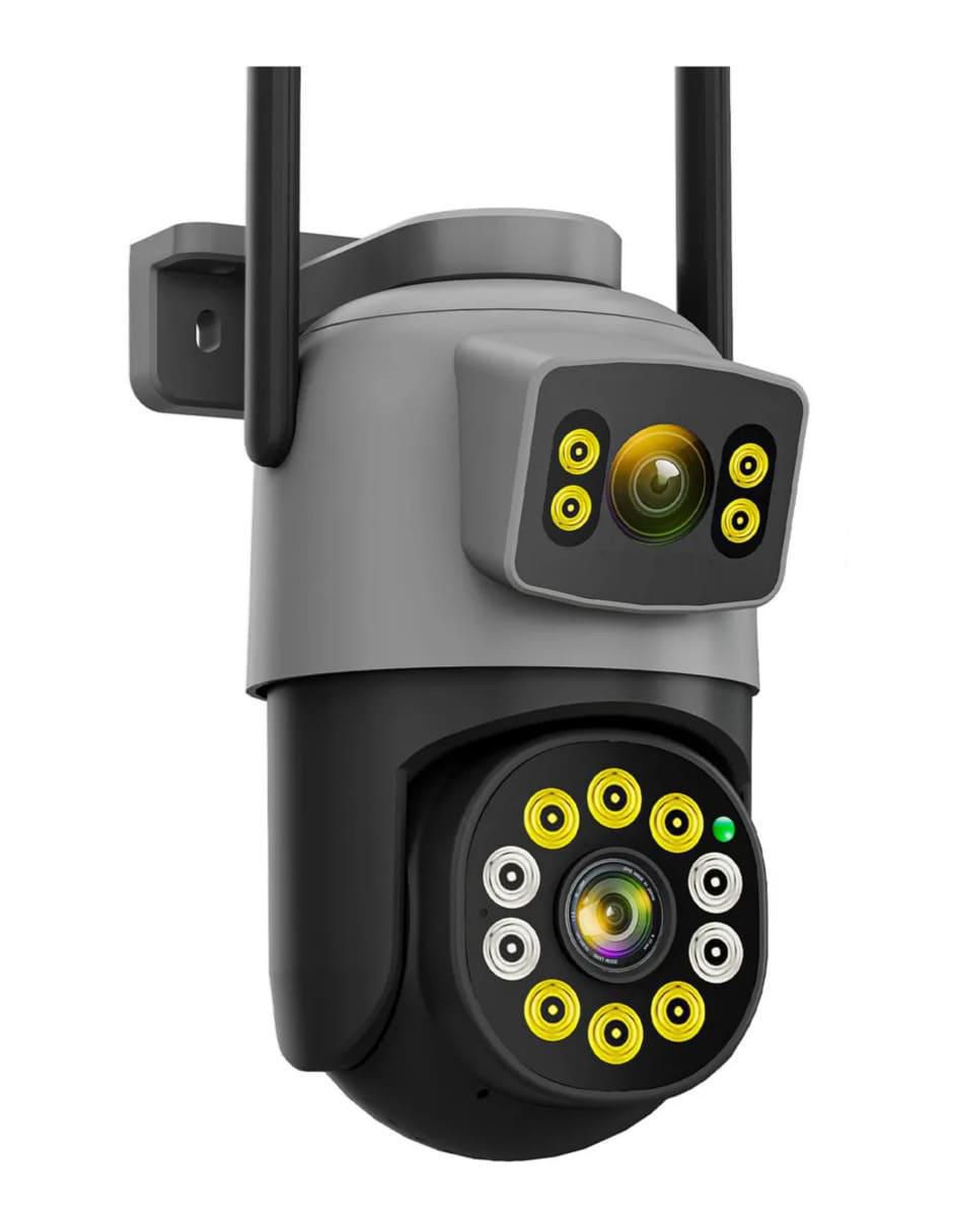 Cámara wi-fi de seguridad alámbrica Full HD 360° con visión nocturna para interior y exterior Cámara wi-fi de seguridad alámbrica Full HD 360° con visión nocturna para interior y exterior