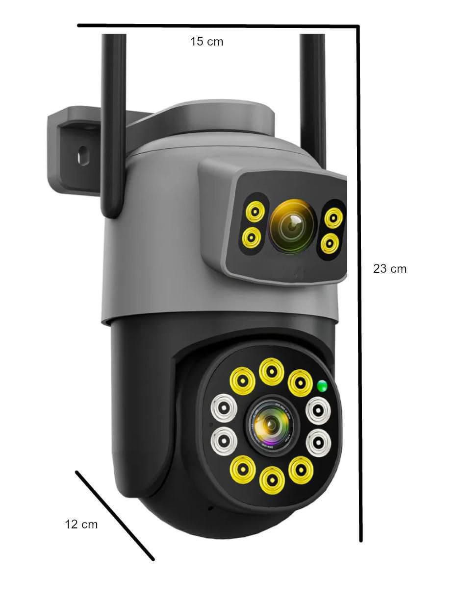 Cámara wi-fi de seguridad alámbrica Full HD 360° con visión nocturna para interior y exterior 2