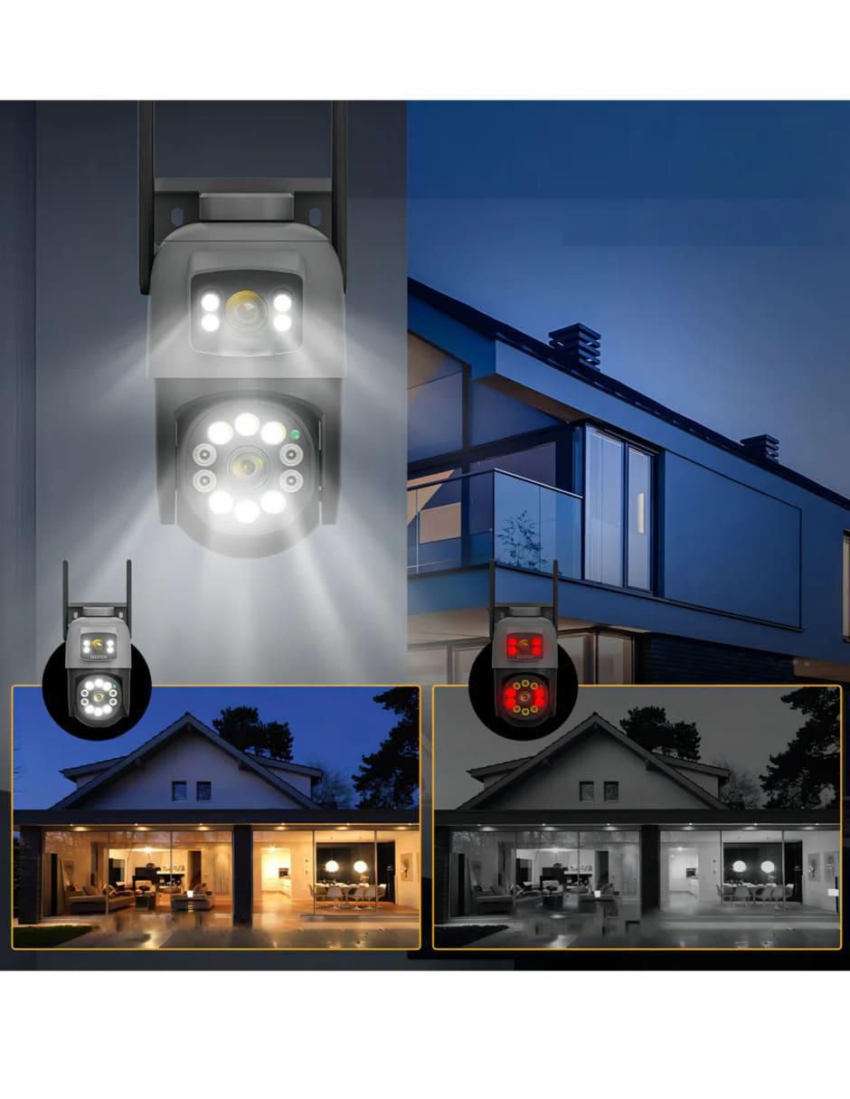 Cámara wi-fi de seguridad alámbrica Full HD 360° con visión nocturna para interior y exterior 5