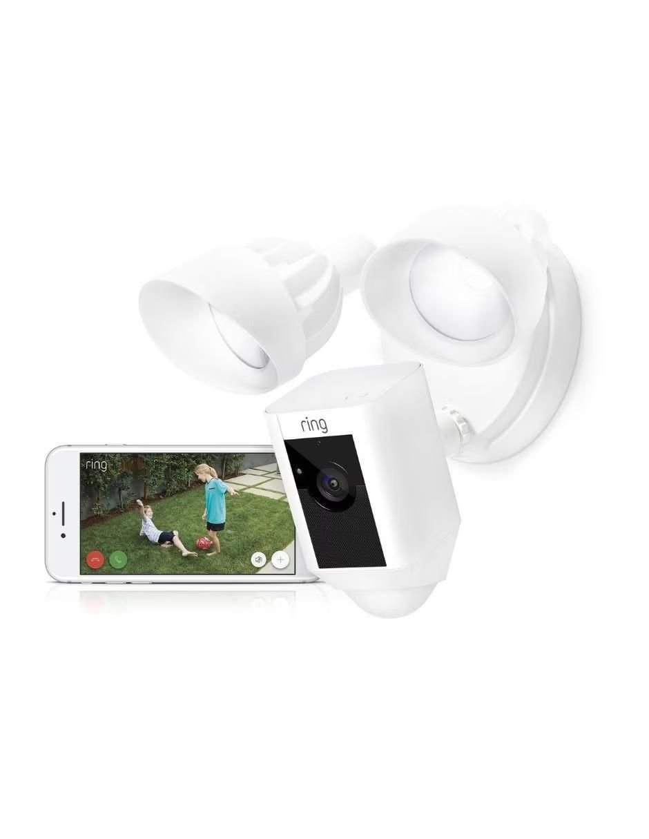 Cámara individual de seguridad modelo Floodflight Cam inalámbrica HD 120 a 170 ​con capacidad de grabar y visión nocturna para exterior 2