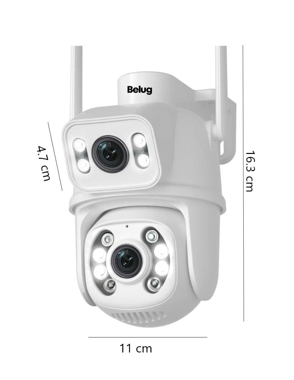 Kit 2 cámaras de seguridad alámbrica full hd 360° con capacidad de grabar vision nocturna para exterior 5
