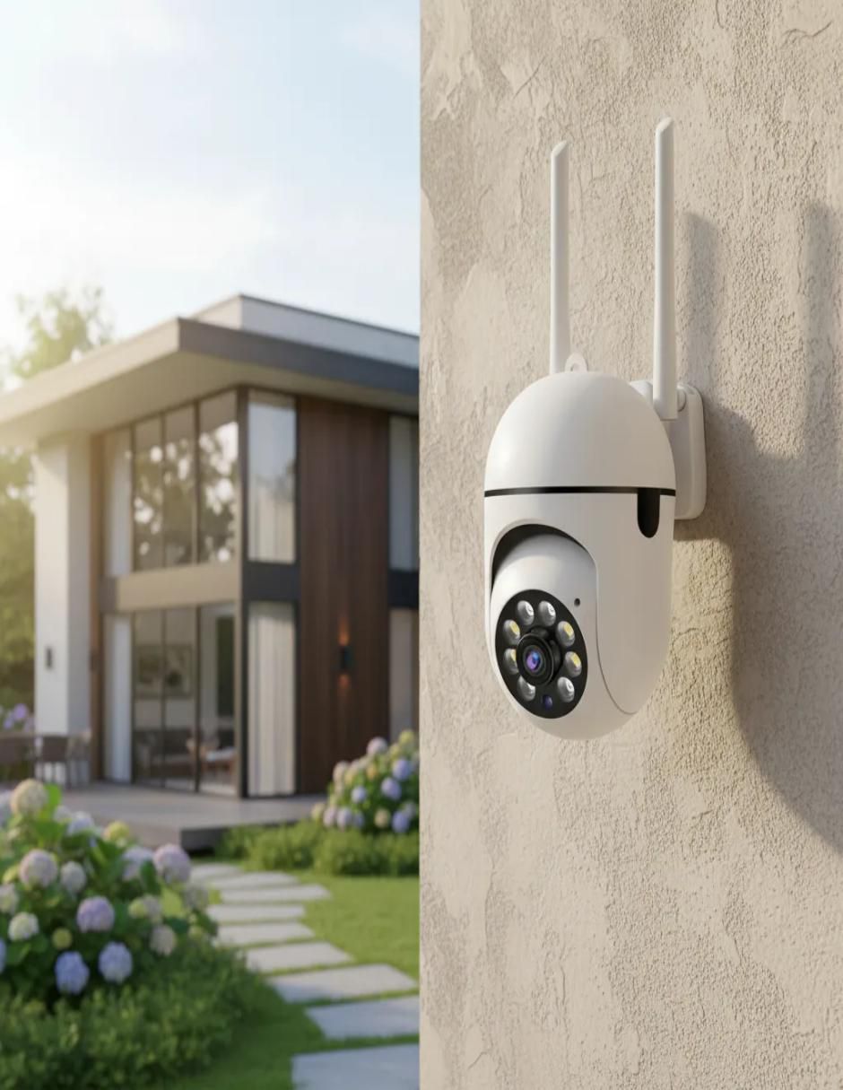 Kit 2 cámaras de seguridad modelo 2pzs-288 alámbrica full hd 360° capacidad de grabar vision nocturna para interior y exterior 3